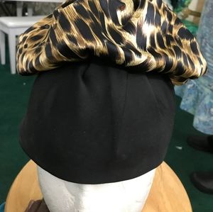 Ladies Satin Black Hat